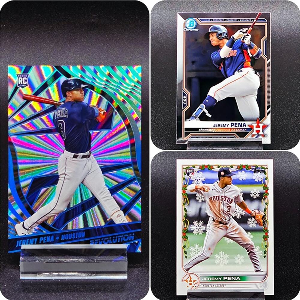 Jeremy Pena Sunburst RC /50 Bowman Chrome Prospect Houston Astros Star Rookie